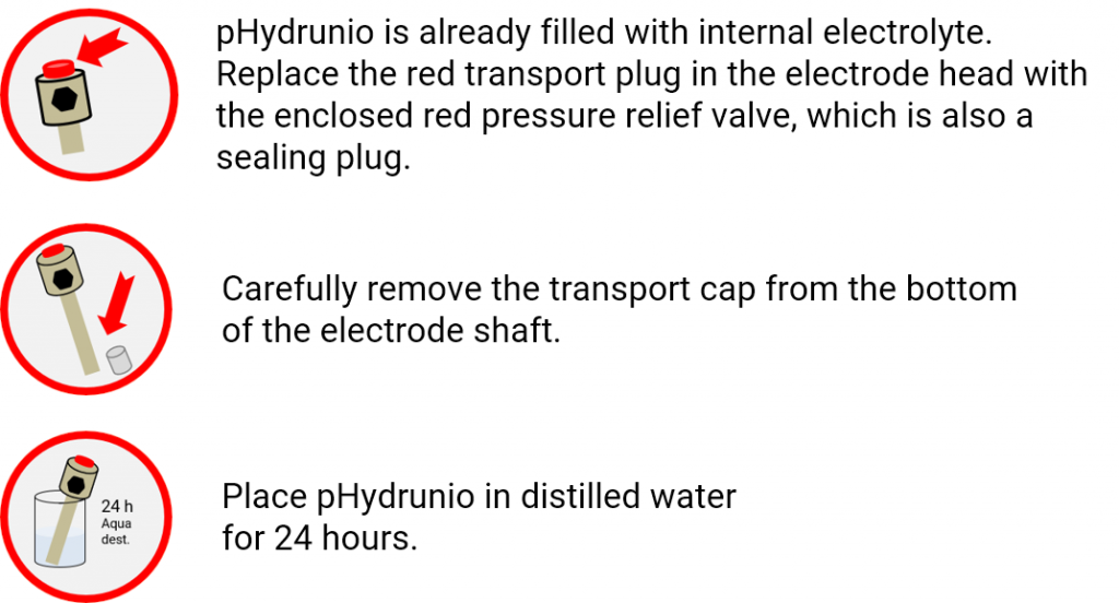 Commissioning of pH-Electrode pHydrunio